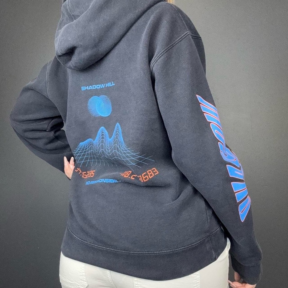 Shadow Hill Navy-Blue Zip-Up Hoodie